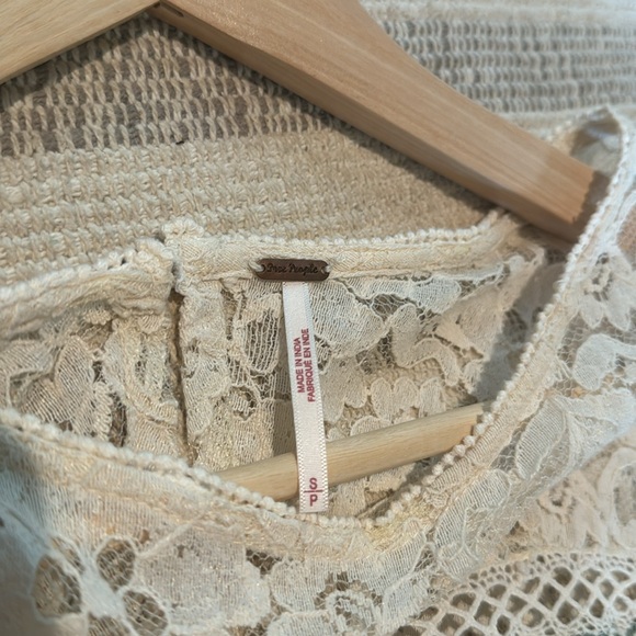 Free People Mid Dress, Light sage and cream, Size Small - Picture 3 of 5